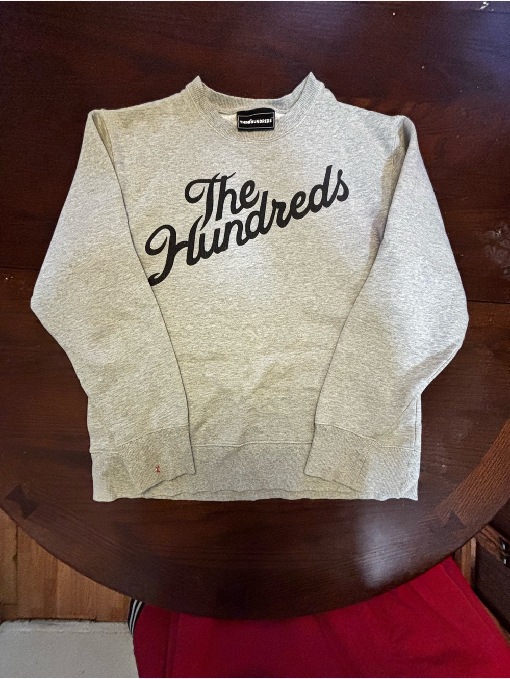 The Hundreds Gray Crewneck with Black Script Logo